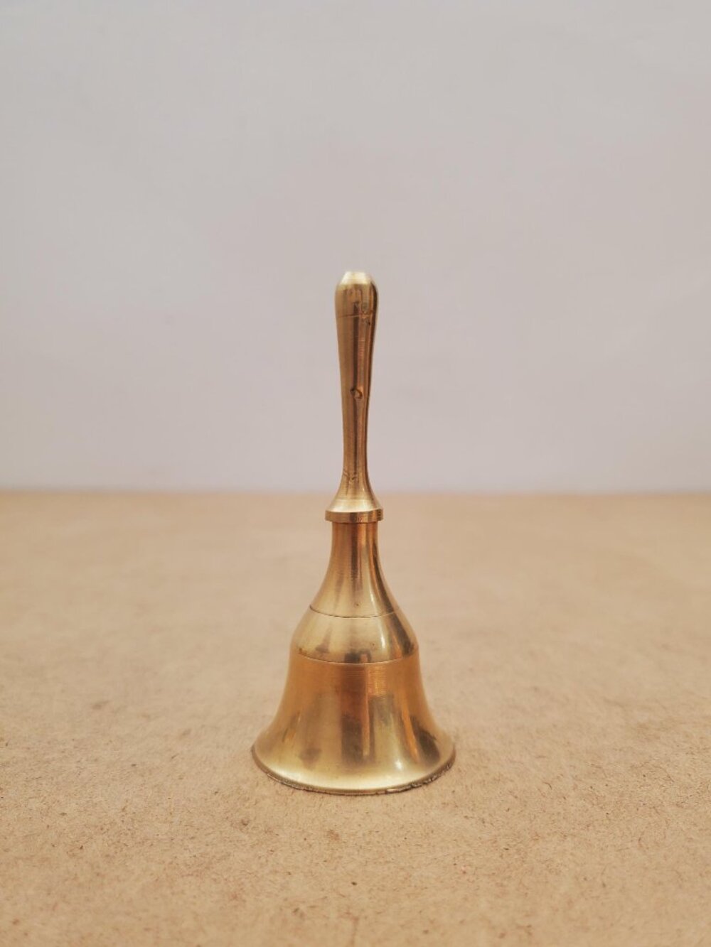Vintage Brass Hand Bell - Handheld Solid Brass Bell with Charming Tone - Home